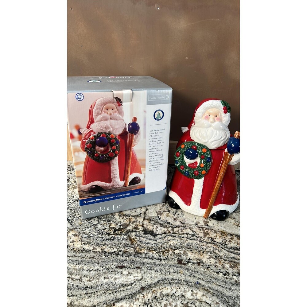 Christmas Cookie Jar Santa